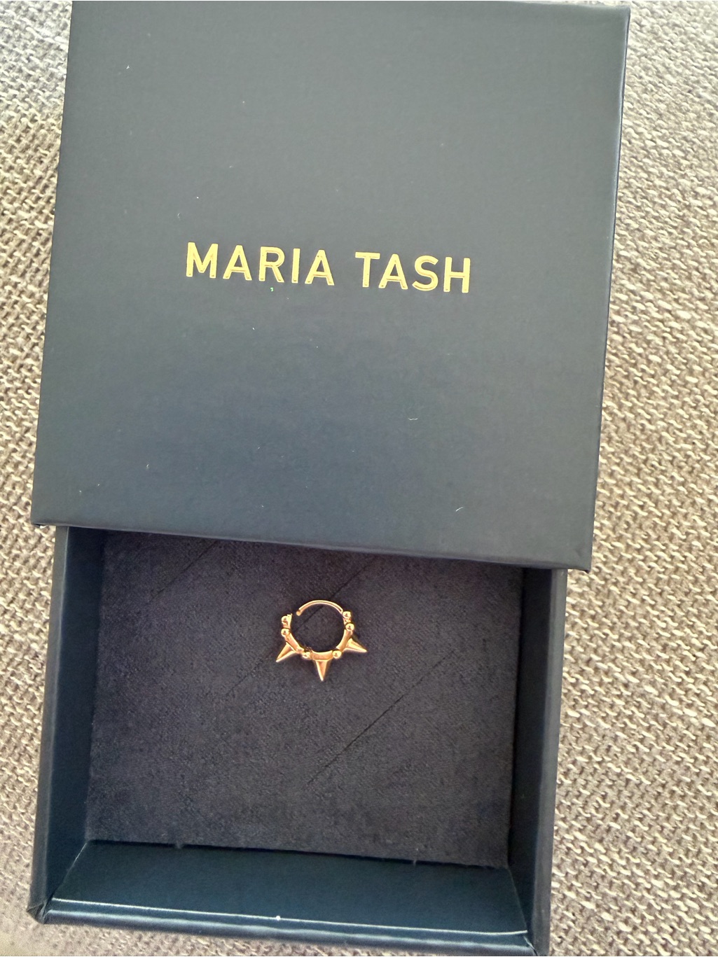 Maria Tash Rose Gold Granulated Triple Spike 6.5 Mm — image 3 of 5